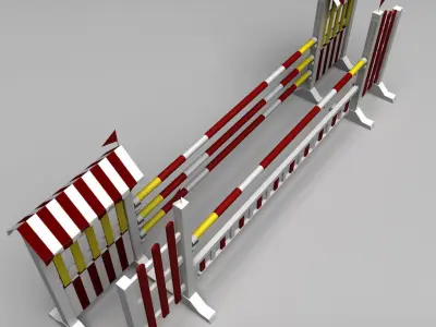 Horse jump obstacle 10 3D model