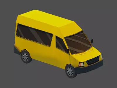 Van Low Poly Low-poly 3D model