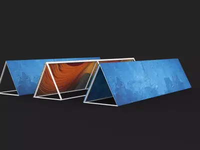 Stadium Advertising Board 3D model