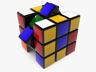 Animated Rubik s Cube 3D model
