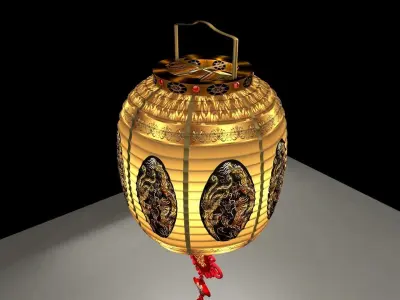 Chinese red lantern  3D model 29