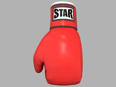 Mens Boxing Gloves Low-poly 3D model