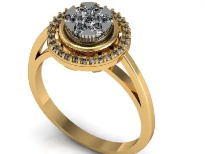 daimond ring 3D print model 23
