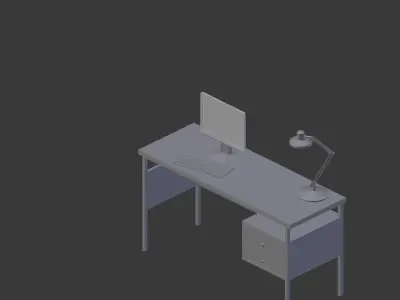 A small desktop from the game Everlasting Summer Free low-poly 3D model
