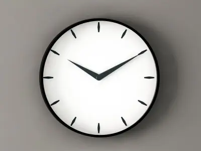 Realistic wall clocks 21-24 3D model
