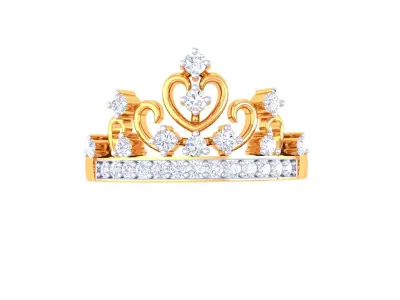 Crown Ring - 13 3D print model