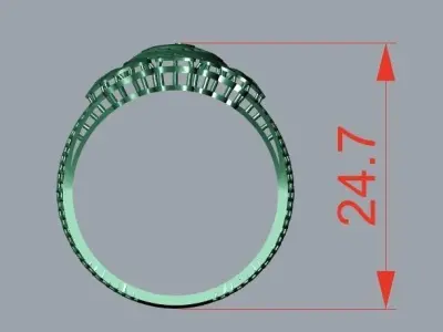 rings 3D print model 14