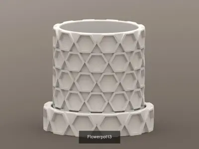 Flowerpots 3D Model Collection