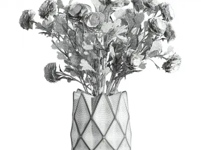 bouquet set 3D model 5