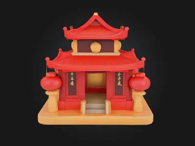 Pagoda Retreat 3D model