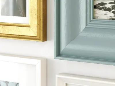 Abstract painting gallery wall 3D model