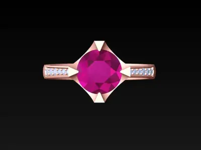 Diamond Ring - Womens Rings - N719357 3D print model