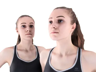 Female sport 79 Low-poly 3D model