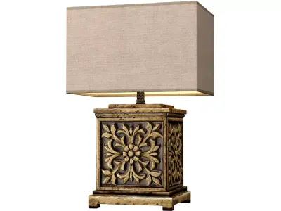 Classic Style Table Lamp Golden Arabic Oriental Table Lamp 3D model