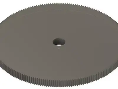 Spur Gear 200 teeth 15mm Wide 254mm Pitch Diar 20deg Press Angle 3D print model