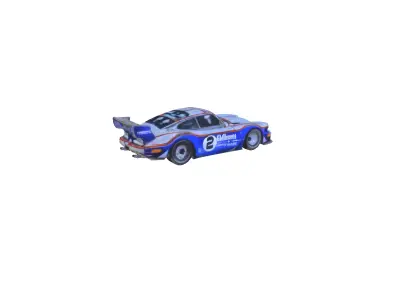 German off-brand luxury racing car bundle Low-poly 3D model