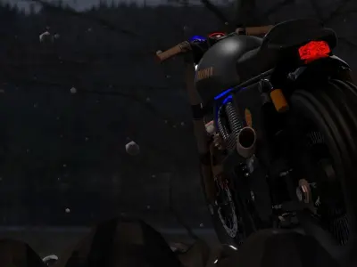 Retro bike 3d model  3D model