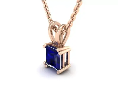 AV 415 Princess Diamond pendant for woman 3D print model