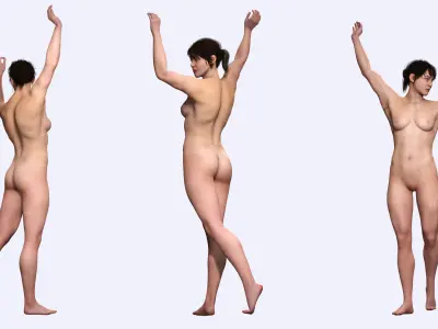 Serena - Realistic Athletic woman Ready To Use Low-poly 3D model