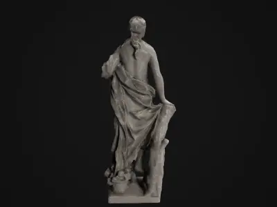 Pomone Statue Low-poly 3D model