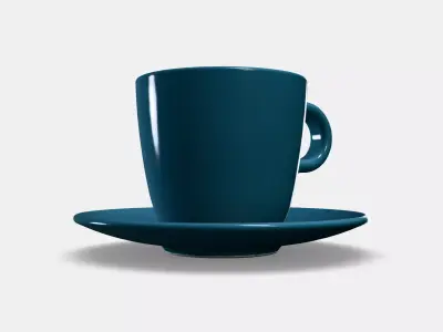 FARGKLAR Cup with saucer Low-poly 3D model