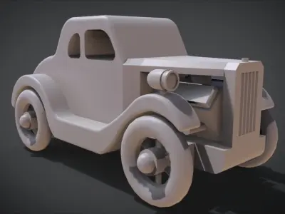 1935 Five-Window Hot Rod Low-poly 3D model