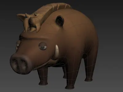 Boar Character 3D model