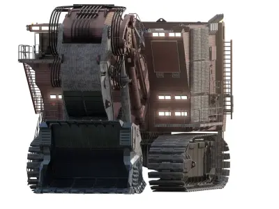 backhoe rh mining 3D model