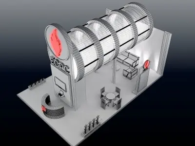 Booth Exhibition Stand a245 3D model