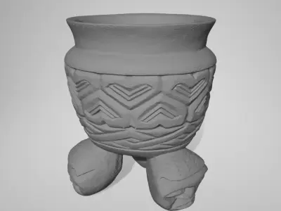 African Flower pot 3D print model