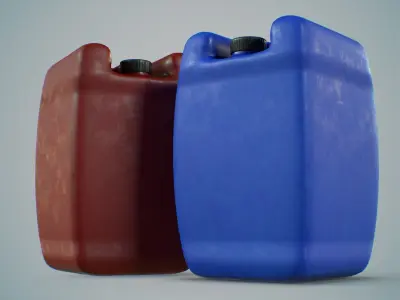 25L Gallon Low-poly 3D model