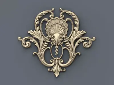 Decor14 gold ornate ornament 3D print model