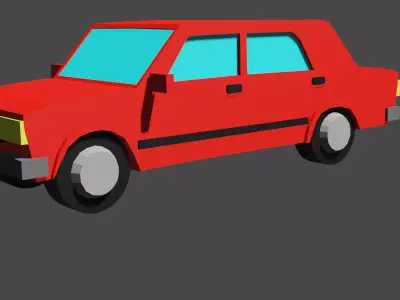 Low-Poly Vaz2107 Car Low-poly 3D model