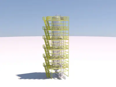 Refinery Distillation Column 03 3D model