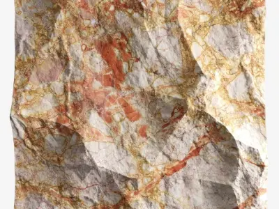 207-RockPanel rock on wall 3D model