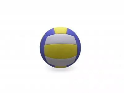 Generic Volleyball Ball Low-poly PBR Free low-poly 3D model