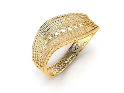 Women Bracelet 3dm STL Render Details 3D print model