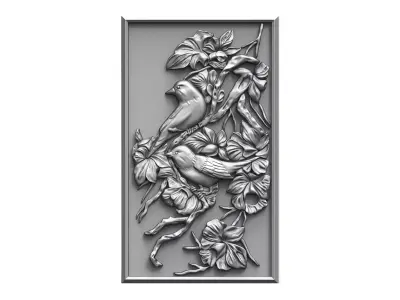 Natural art base relief 3d print 3D print model