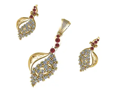 LUXURY DIAMOND LOCKET SET 3D PRINTABLE MODEL 3D print model