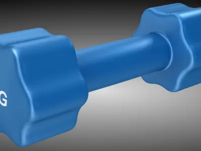 Dumbbell 6kg Low-poly 3D model