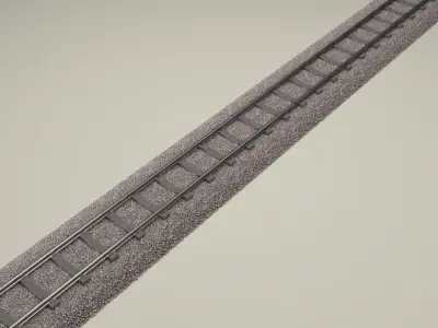 Train Track 3D model