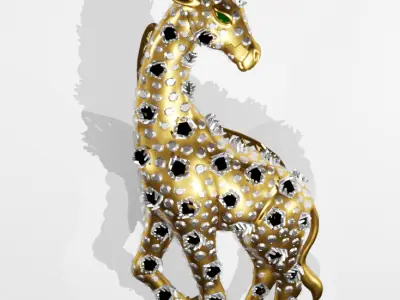Giraffe Jewelry Pendant 3D Mode 3D print model