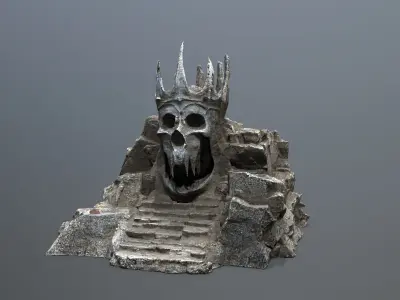 skull cave Low-poly 3D model purchase
