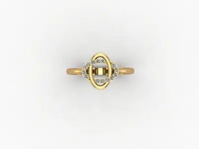 gold ring pint jewelry model 3d stl 3D print model 2