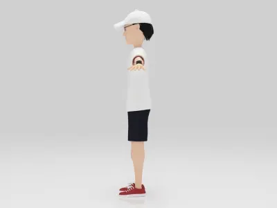 Character Coach  Lowpolys Rigged  Low-poly 3D model