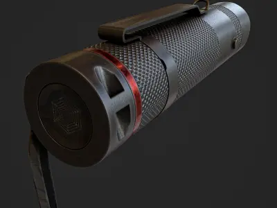 Flashlight Low-poly 3D model