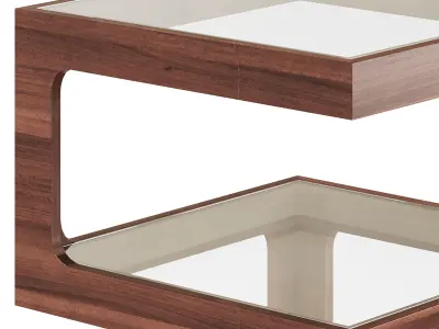 Modern Glass Side Table 3D model