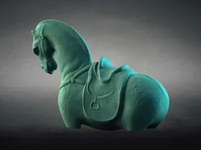 Ancient Cultural Relics stone carvings decorative museum 3D model