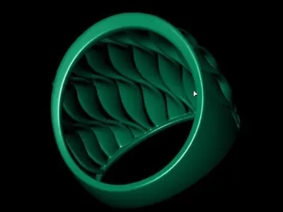twisted surface flat 3D print model