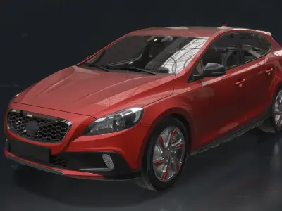 Volvo SUV car Low-poly 3D model